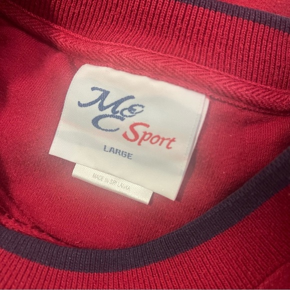 Vntg 90s Worlds Top Notch Fisherman Sweatshirt Large Jumper Crewneck Embroidered - Picture 6 of 9